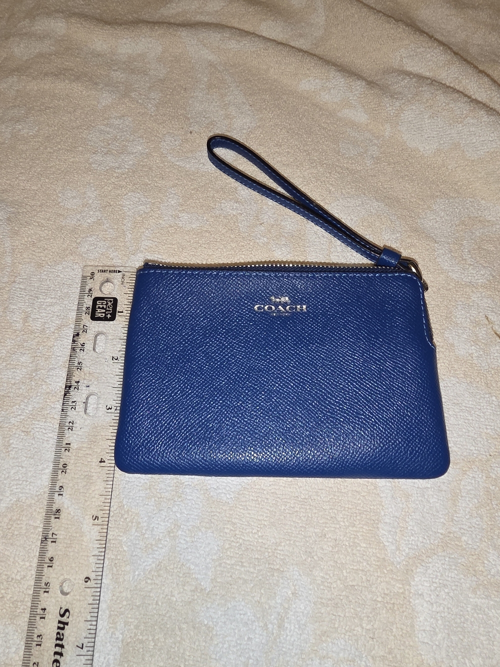 Coach Royal Blue Leather Wristlet - Picture 2 of 4